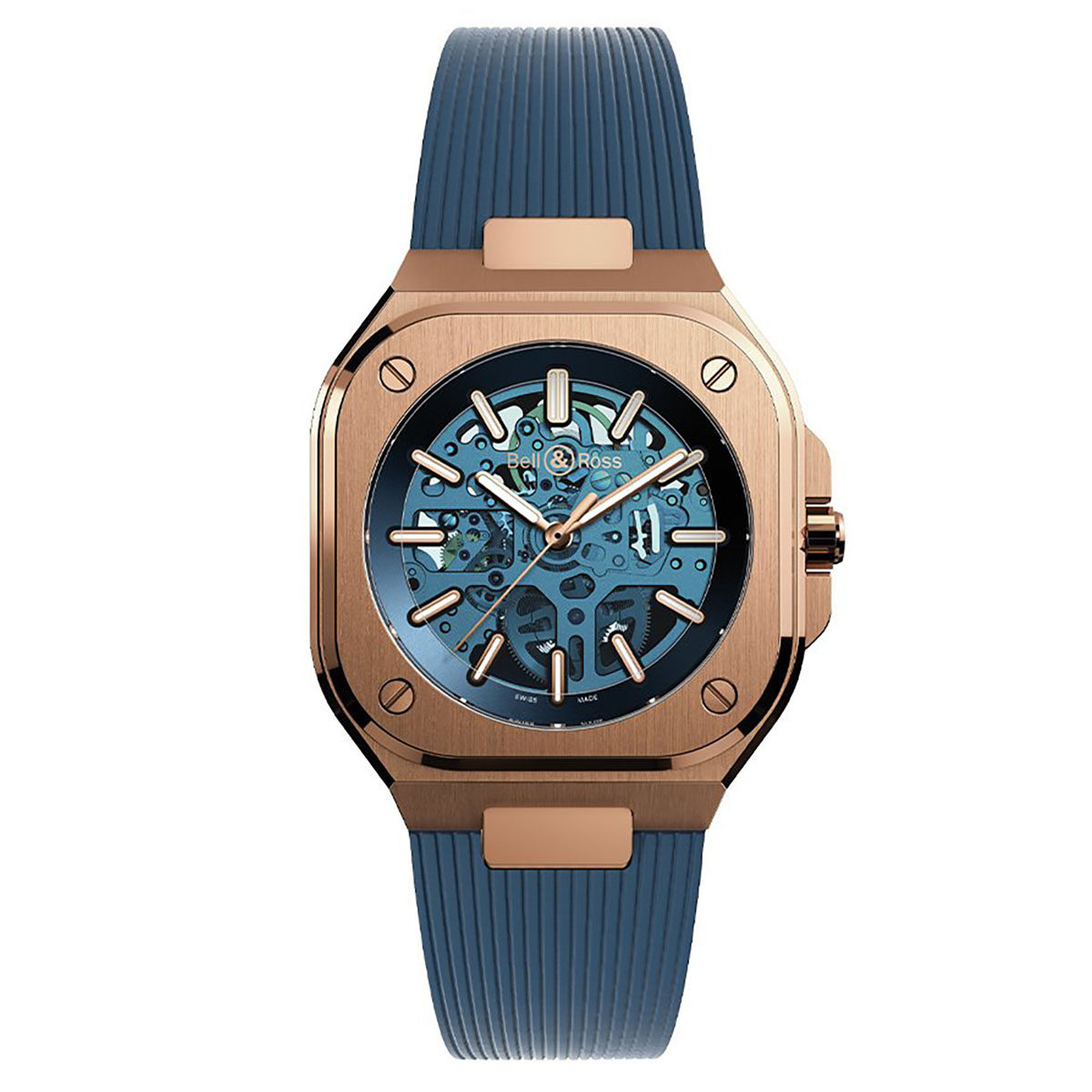 Bell & Ross BR 05 Skeleton Gold Blue BR05A-OW-PG-SK watches sale